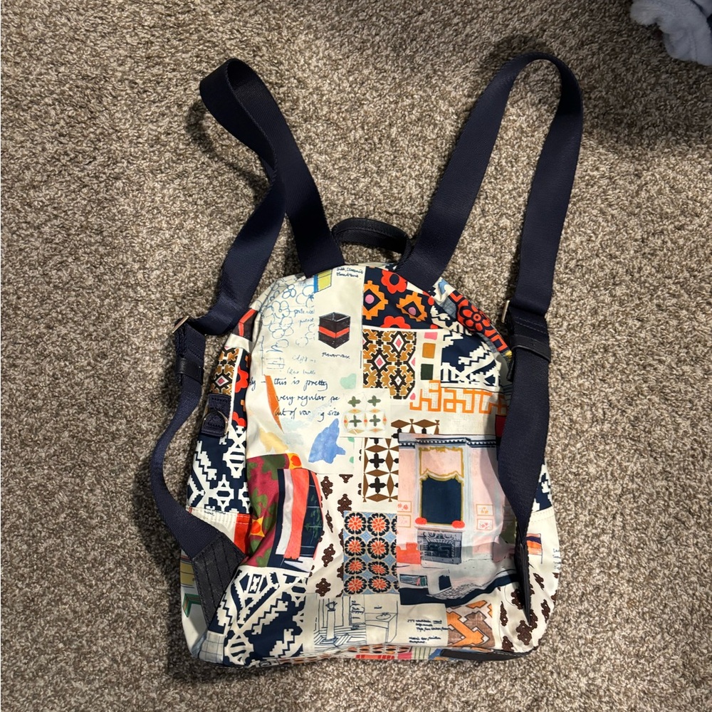 Tory Burch Multicolor Patchwork Canvas Backpack -… - image 2